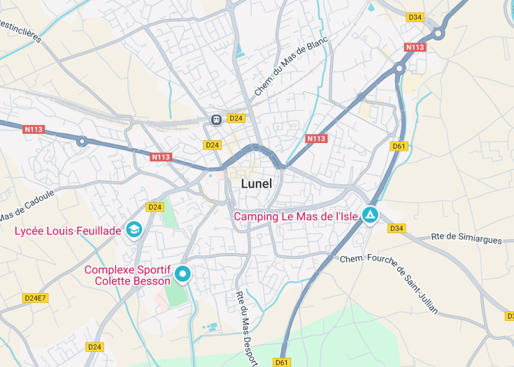 Map of Lunel, France