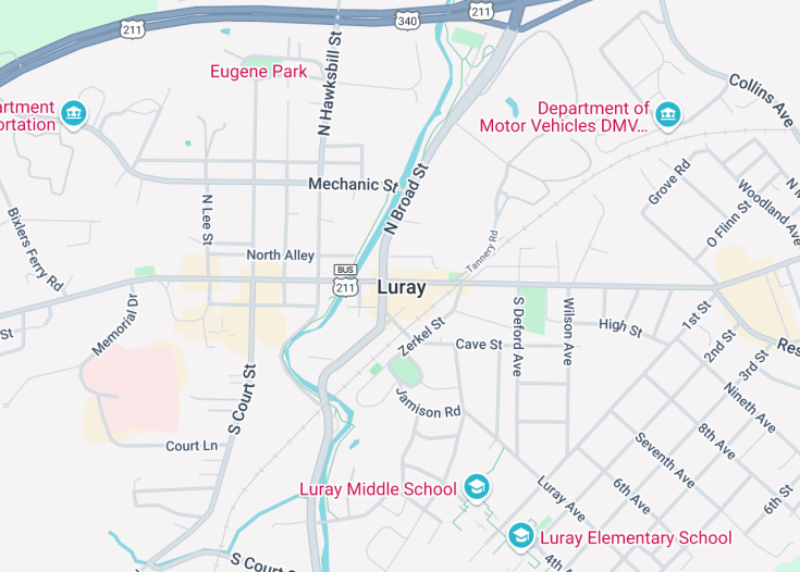 Map of Luray, Virginia (USA)