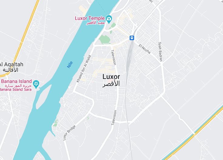 Map of Luxor, Egypt