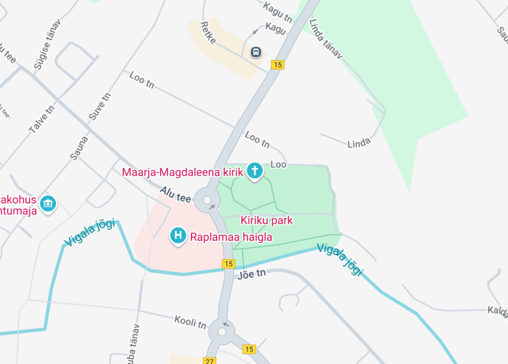 Map of Maarja-Magdaleena kirik, Rapla