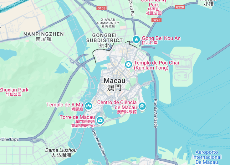 Map of Macau, Macau (China)