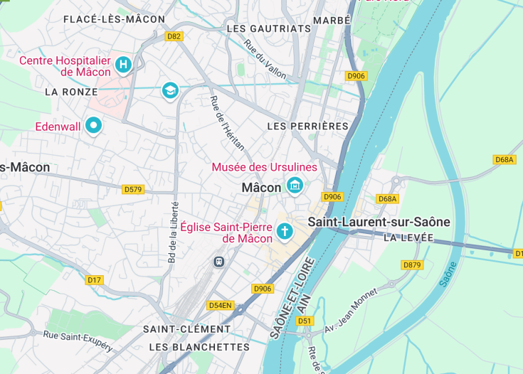 Map of Mâcon, France