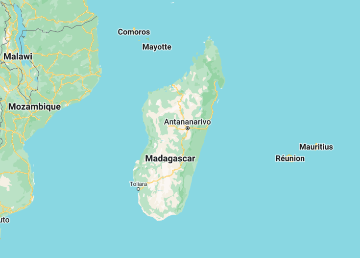 Map of Madagascar, 