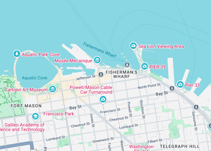 Map of Madame Tussauds, San Francisco