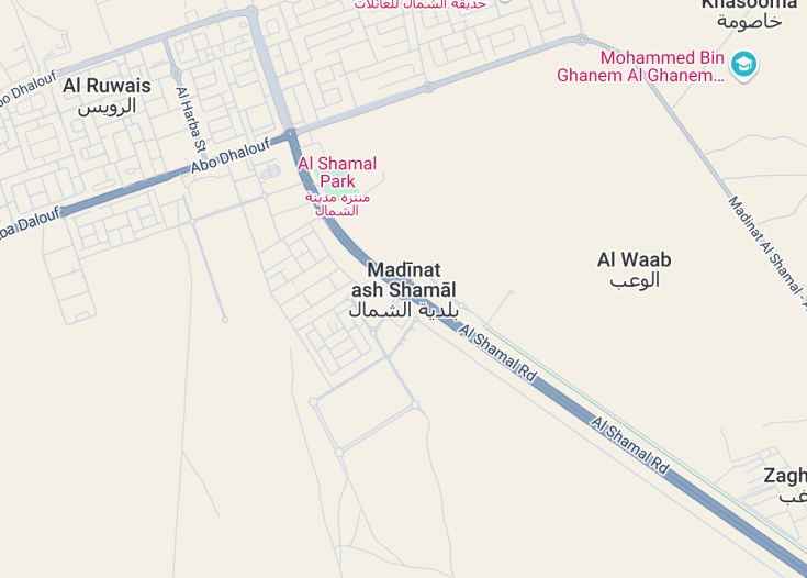 Map of Madinat Ash Shamal, Qatar