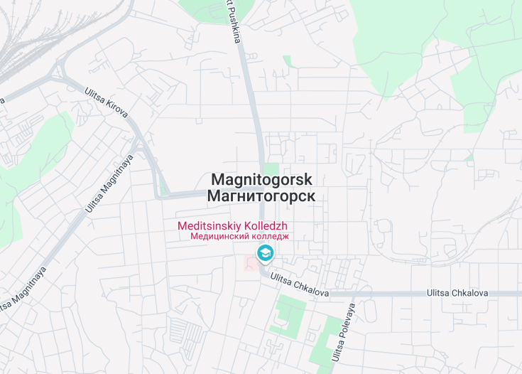 Map of Magnitogorsk, Russia