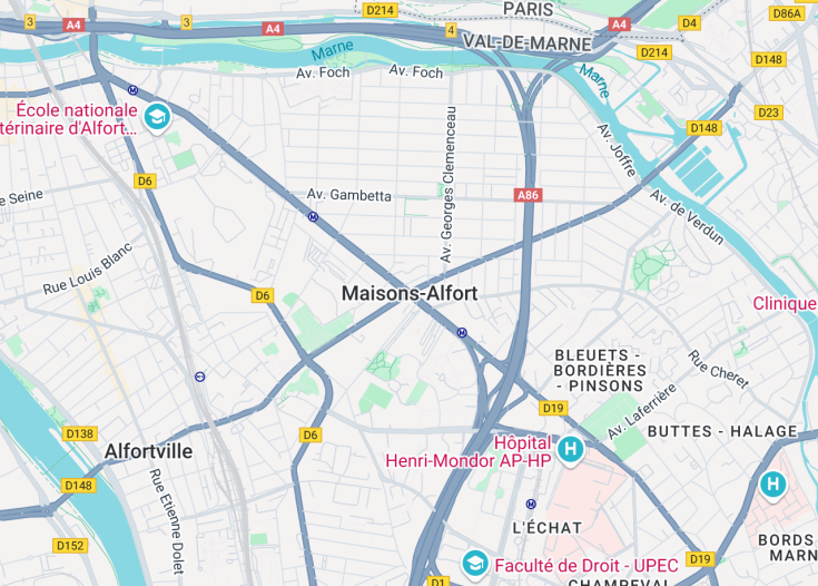 Map of Maisons-Alfort, France