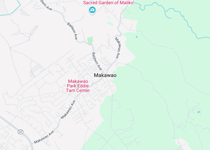 Map of Makawao, Hawaii (USA)