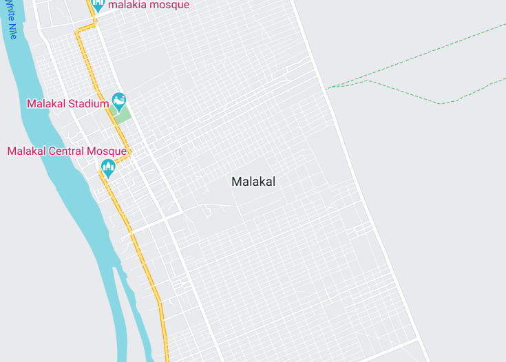 Map of Malakal, South Sudan