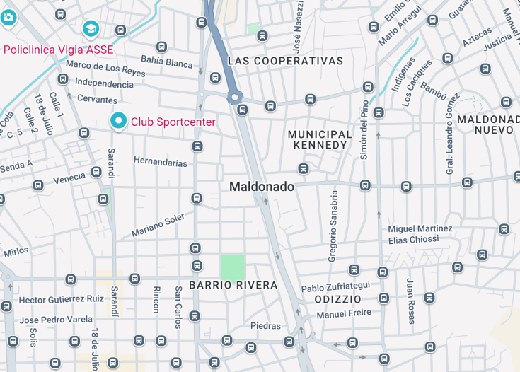 Map of Maldonado, Uruguay