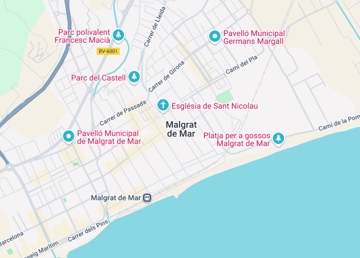 Map of Malgrat de Mar, Spain