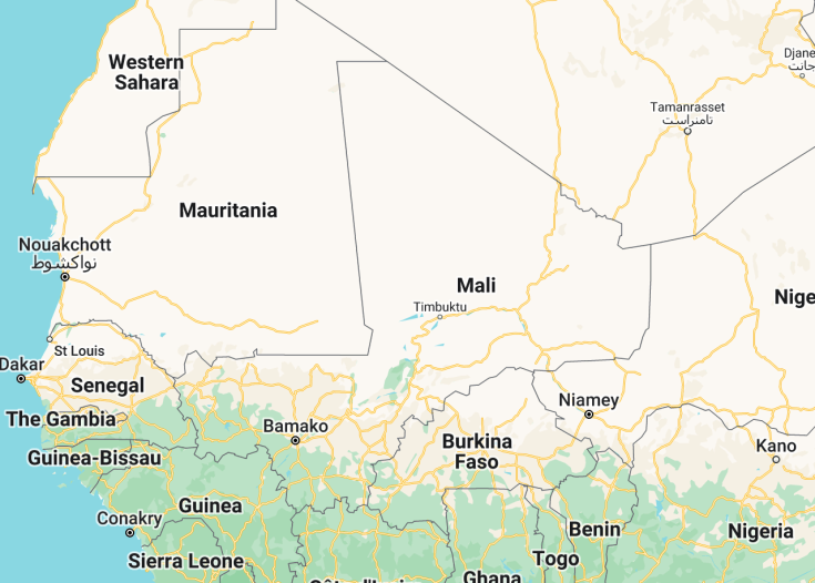 Map of Mali, 