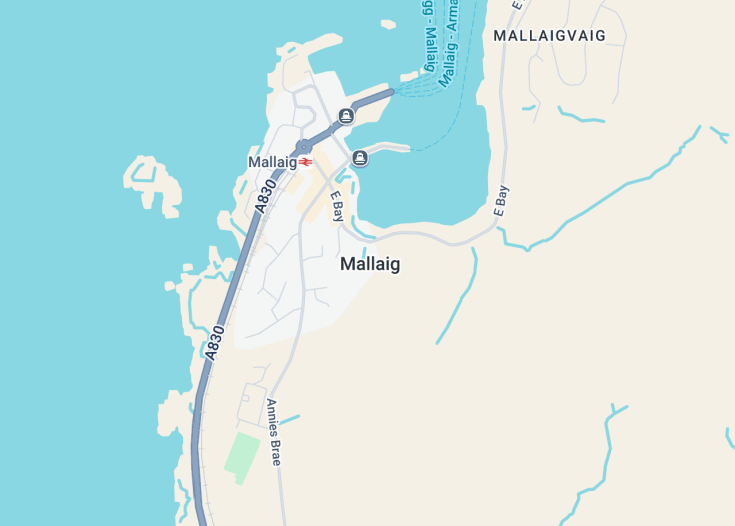 Map of Mallaig, Scotland (United Kingdom)