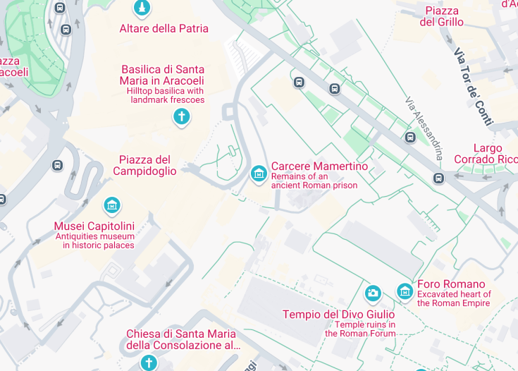 Map of Mamertine Prison, Rome