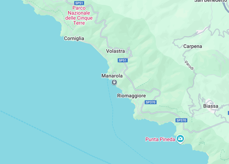 Map of Manarola, Italy