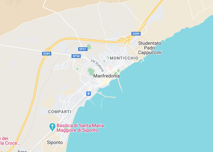 Map of Manfredonia, Italy