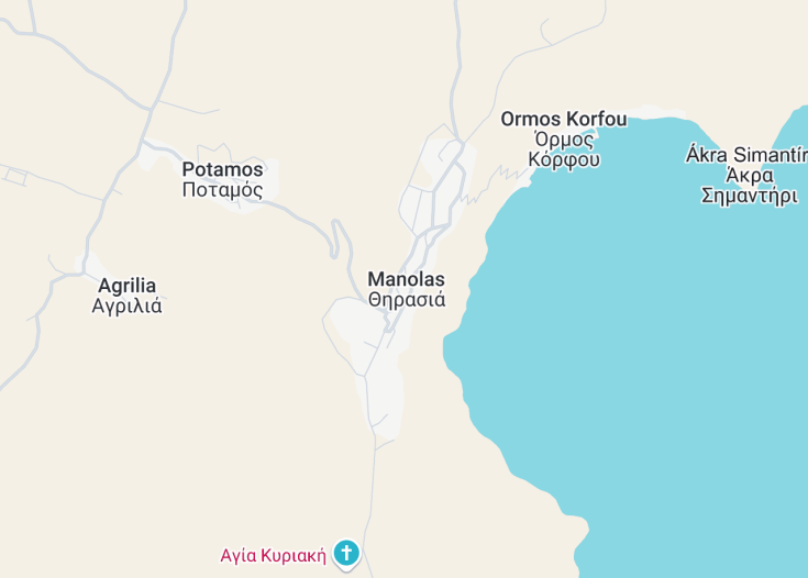 Map of Manolas, Greece