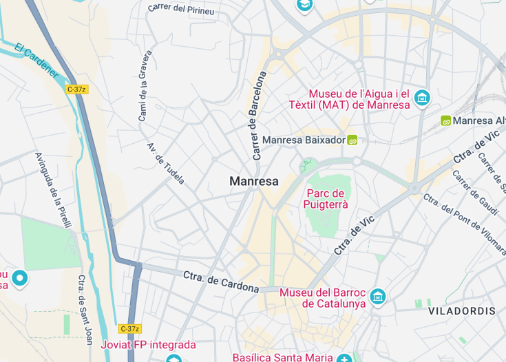 Map of Manresa, Spain