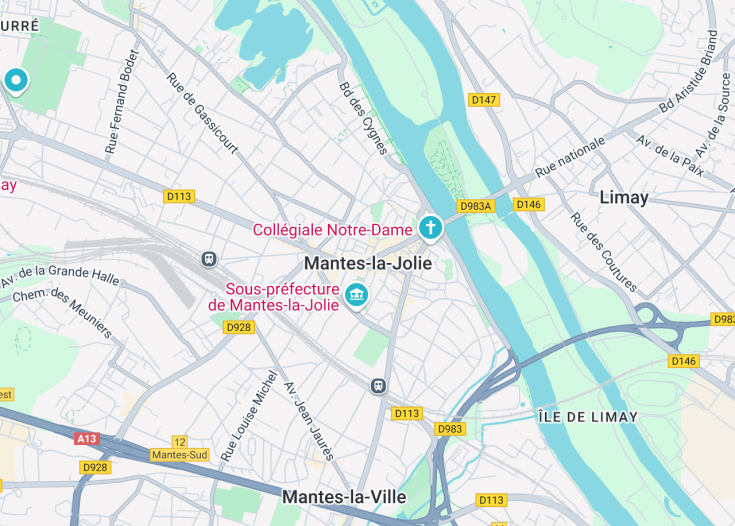 Map of Mantes-la-Jolie, France