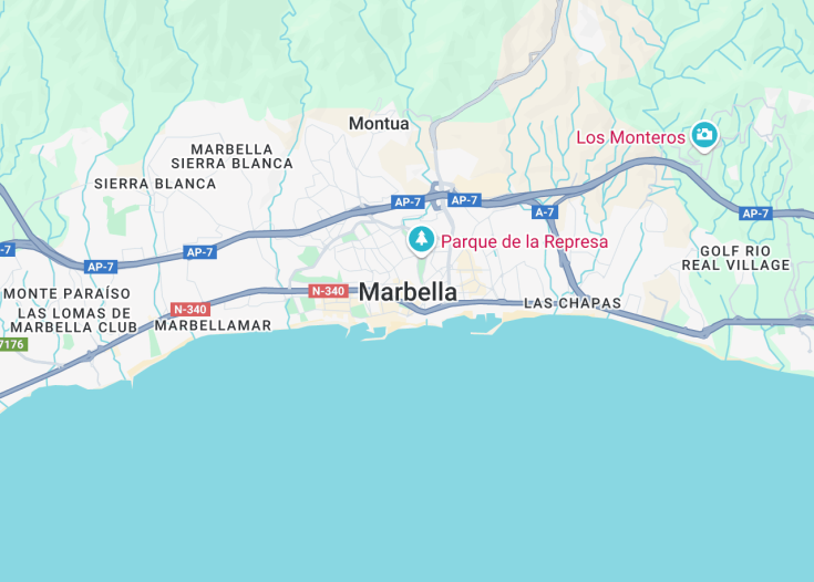 Map of Marbella, Spain