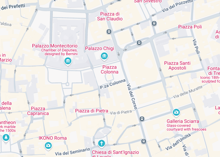 Map of Marcus Aurelius Column, Rome