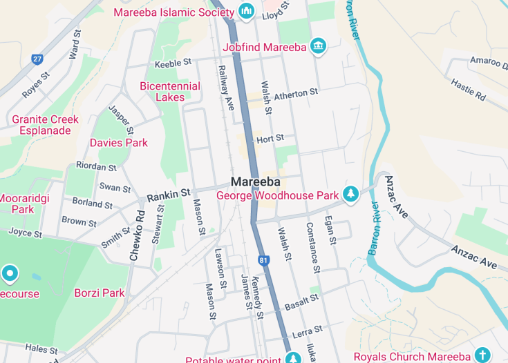 Map of Mareeba, Australia