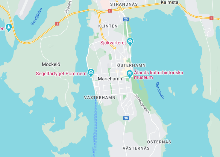 Map of Mariehamn, Finland