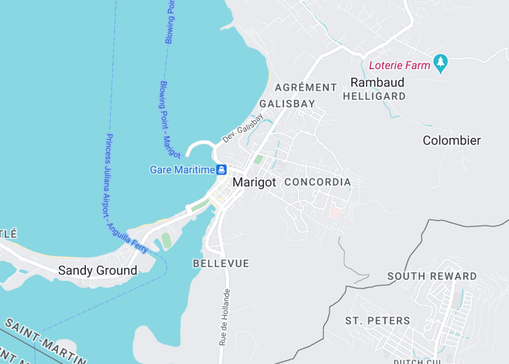 Map of Marigot, Saint Martin (France)