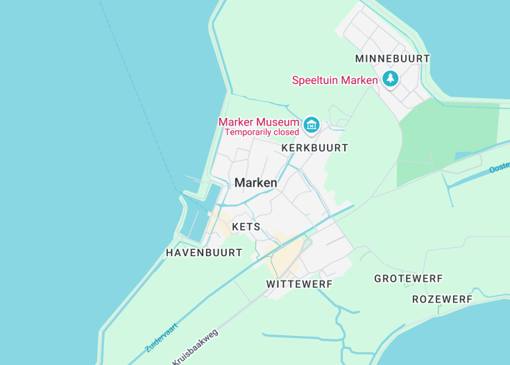 Map of Marken, Netherlands