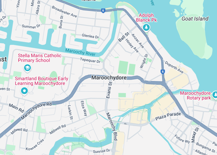 Map of Maroochydore, Australia