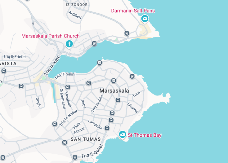 Map of Marsaskala, Malta