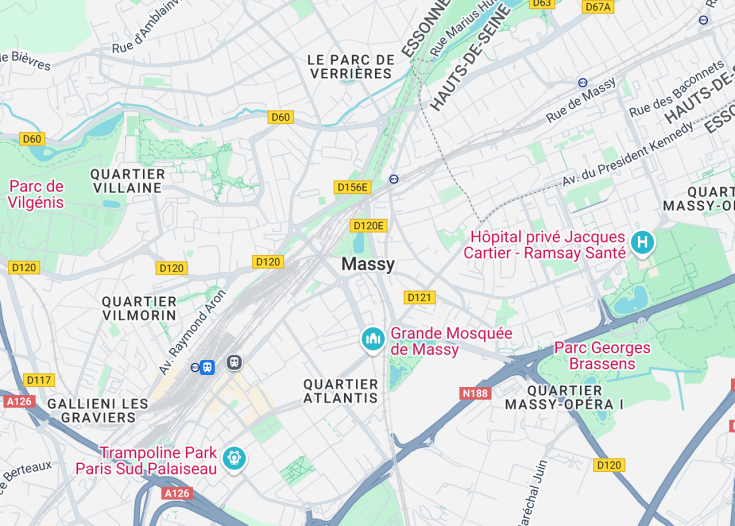 Map of Massy, France