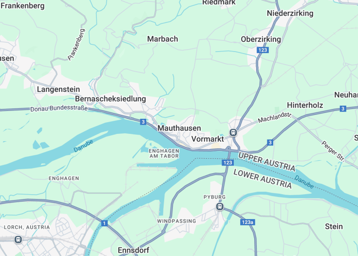 Map of Mauthausen, Austria