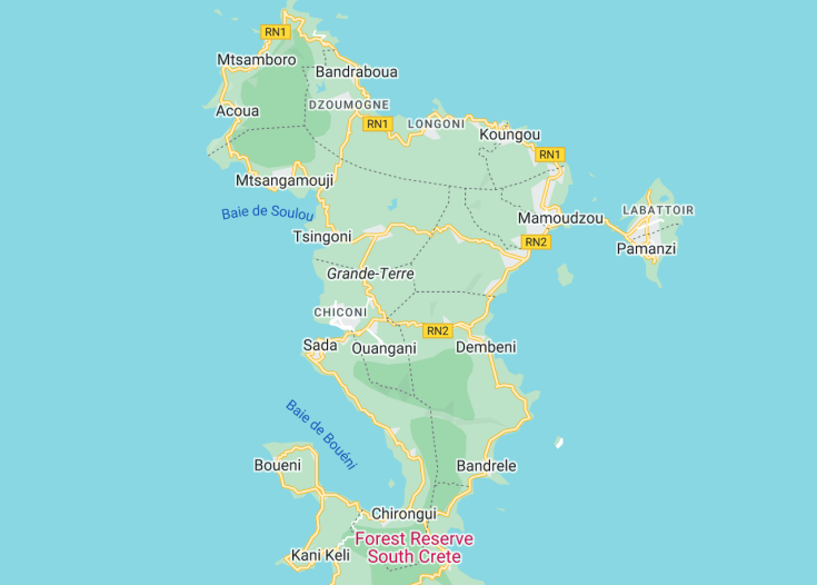 Map of Mayotte (France), 