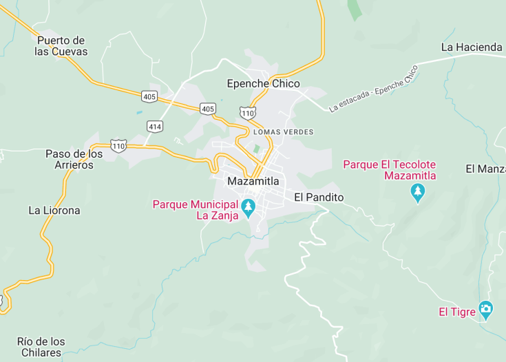 Map of Mazamitla, Mexico