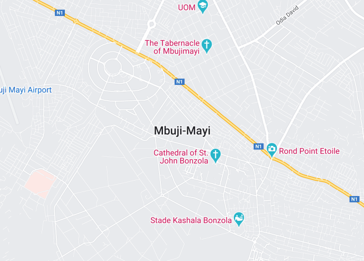 Map of Mbuji-Mayi, Democratic Republic of the Congo – Kinshasa