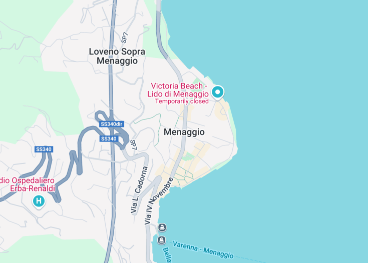 Map of Menaggio, Italy