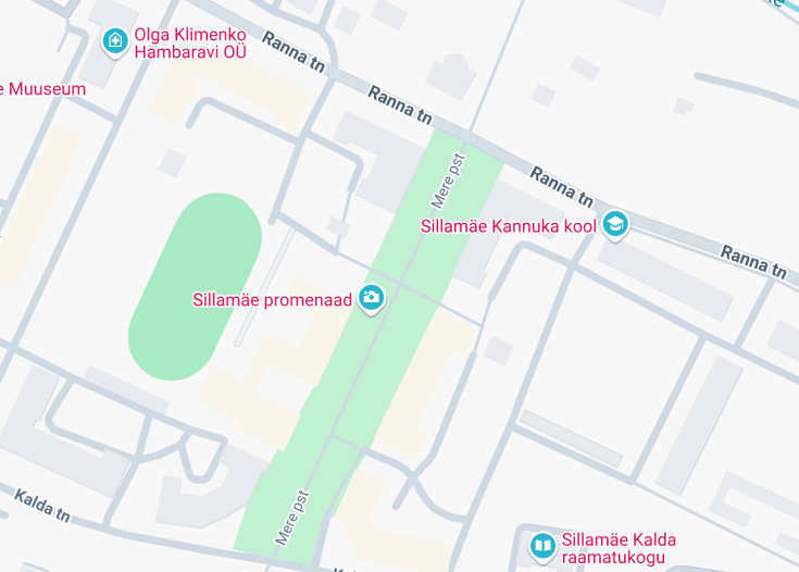 Map of Mere puiestee, Sillamäe