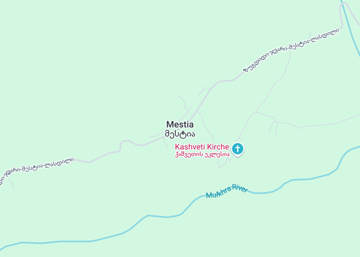 Map of Mestia, Georgia