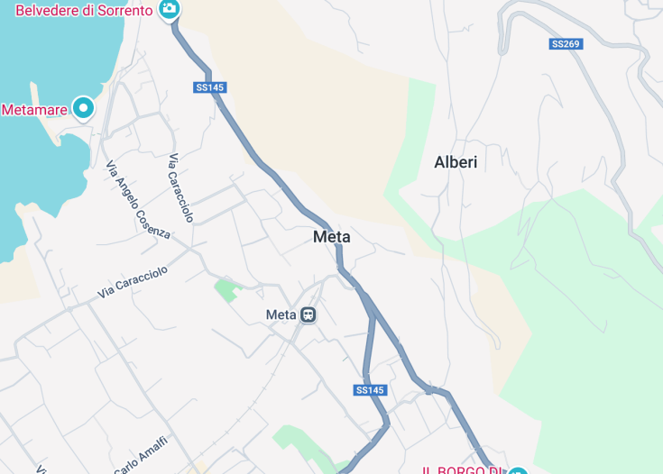 Map of Meta, Italy