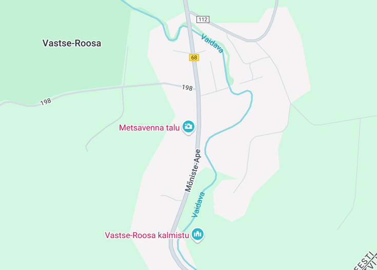 Map of Metsavenna talu, Vastse-Roosa