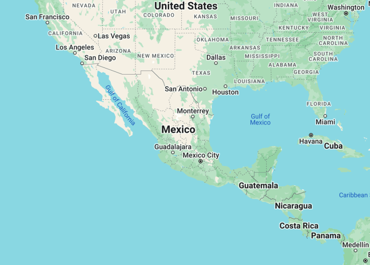 Map of Mexico, 