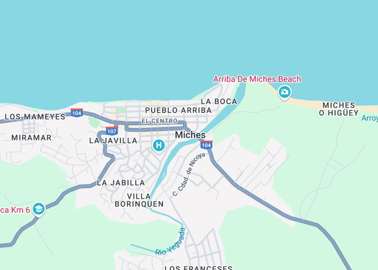 Map of Miches, Dominican Republic