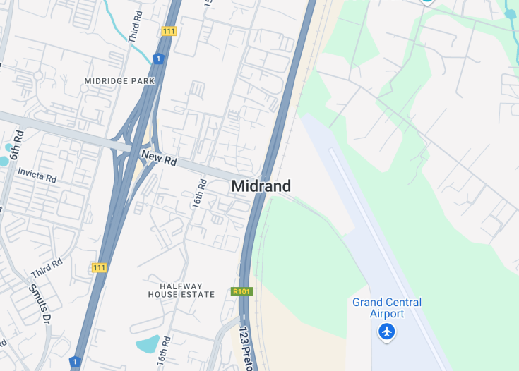 Map of Midrand, South Africa