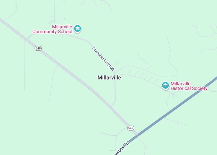 Map of Millarville, Canada