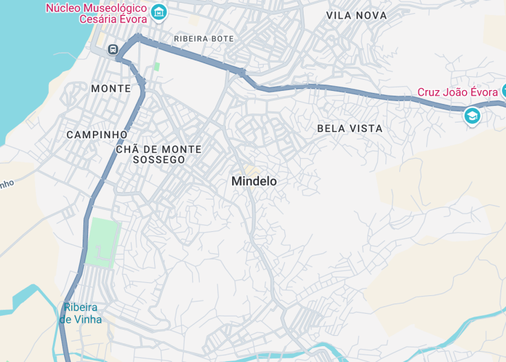 Map of Mindelo, Cabo Verde