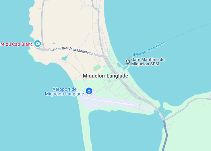 Map of Miquelon, Saint Pierre and Miquelon (France)