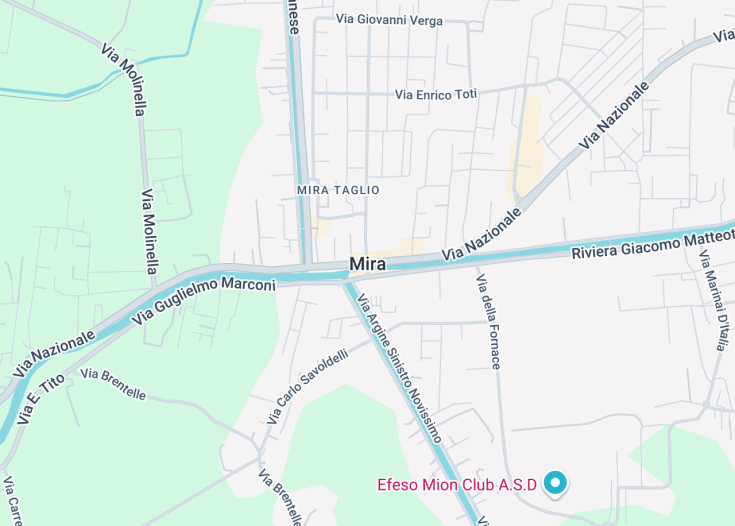 Map of Mira, Italy