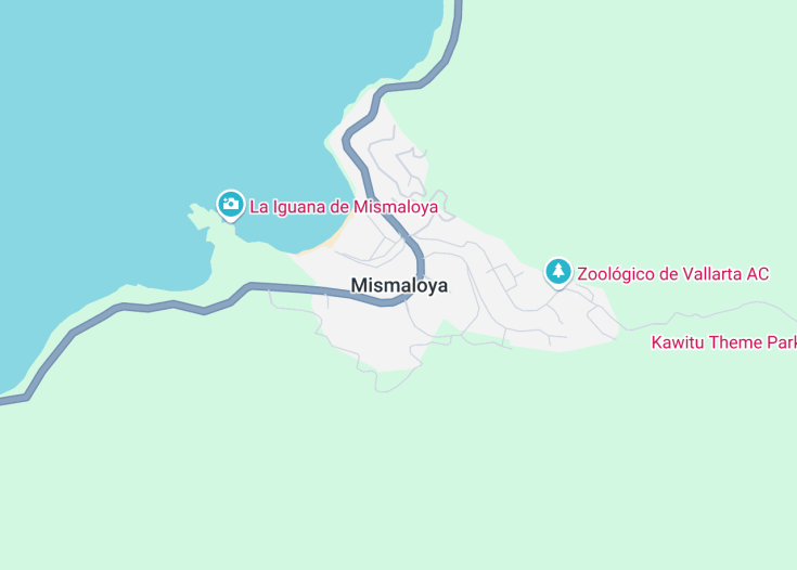 Map of Mismaloya, Mexico