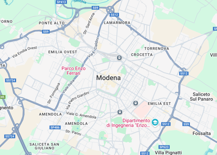 Map of Modena, Italy